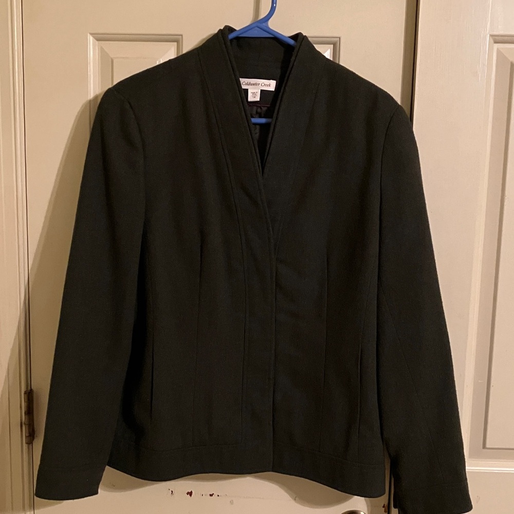 Coldwater Creek Women's Dark Green Blazer - Picture 3 of 12